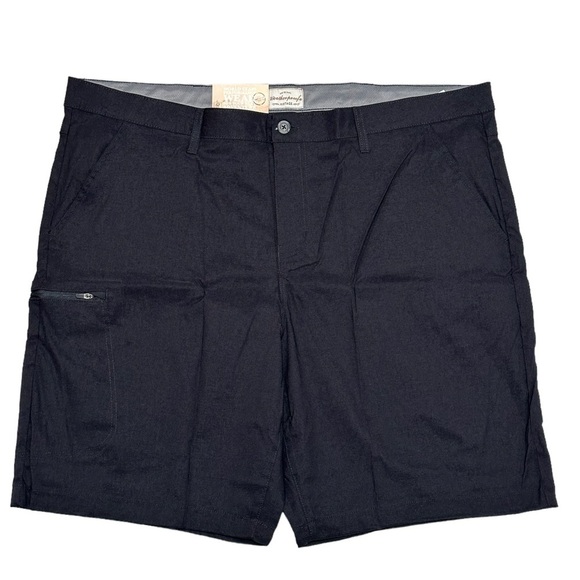 Men's Weatherproof 44 XXL 2XL Chino Khakis Shorts Black Golf Stretch NWT - Picture 3 of 11
